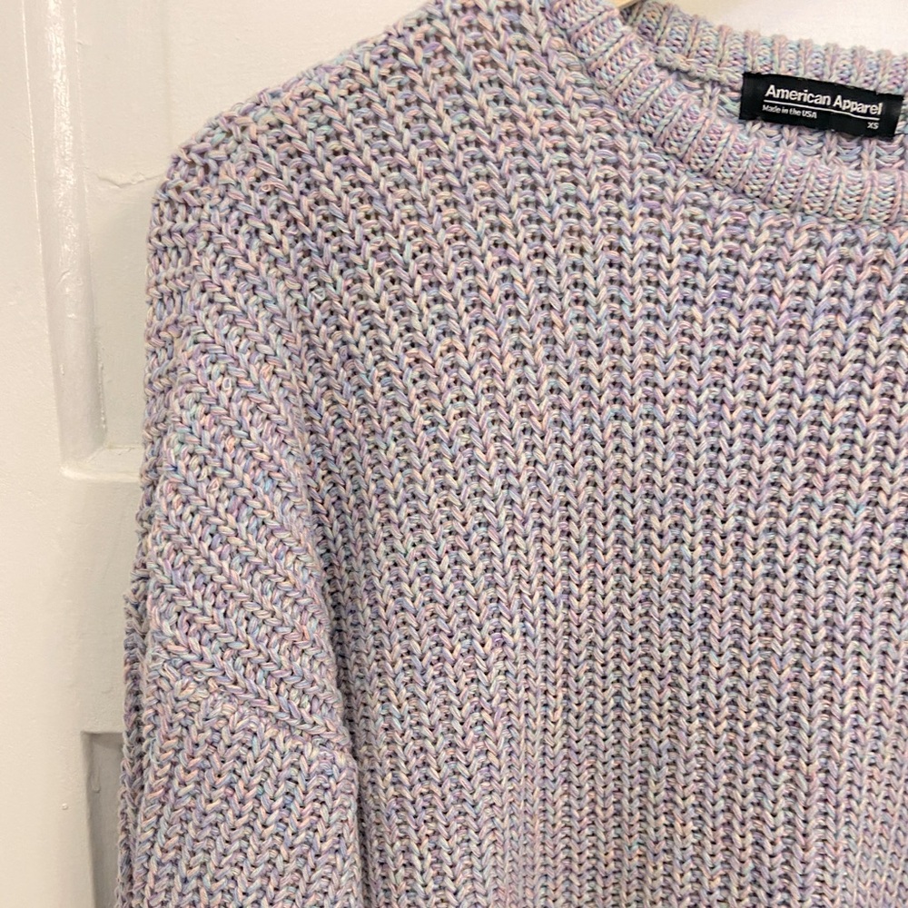 Original American Apparel made in USA lavender fisherman sweater XS